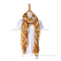 American scarf fake cashmere tribal tassel shawl yellow